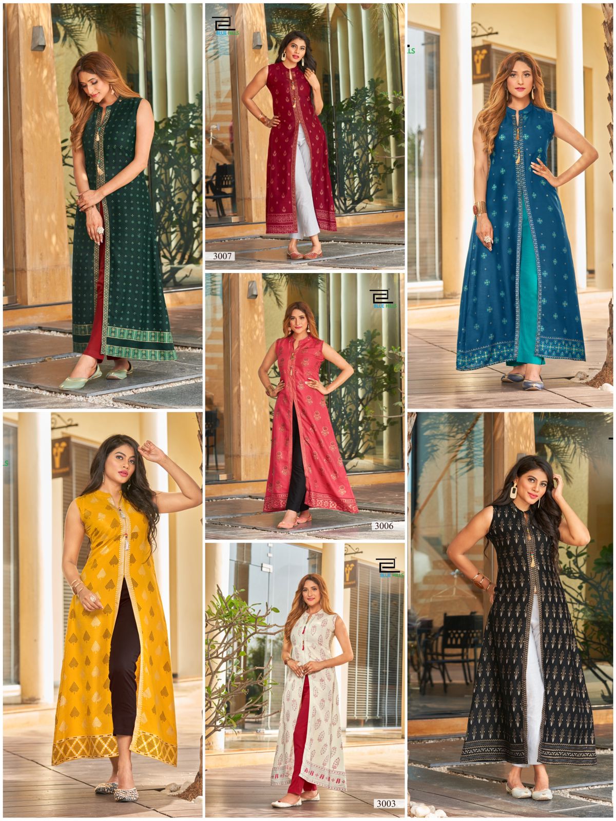 Nitya NX Fancy Designer Stylish Function Wear Long Center Slit Kurti Collection
